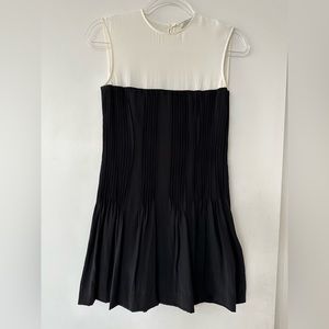 Nina Ricci Black White Mini dress silk retail price $1400